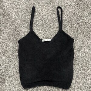 Alice + Olivia Black Fitted Bustier Camisole